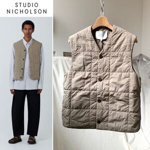 新品 2022AW STUDIO NICHOLSON スタジオニコルソン IDAHO ECODOWN VEST IN DARK STONE 中綿 キルティング ベスト 定4.84万 メンズ