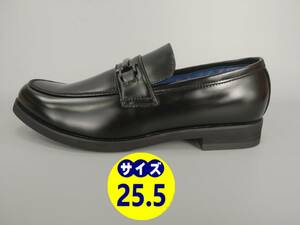 数量限定　ビジネスシューズ　紳士靴　ビットタイプ『ZN5008-BLK-255』25.5cm　＠ZINO（アットジーノ）幅広4E　撥水防水加工