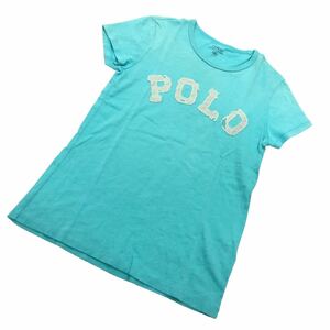 NS134④ POLO RALPH LAUREN ポロラルフローレン Tシャツ 半袖Tシャツ トップス 半袖 綿100% レディース S ブルー 青