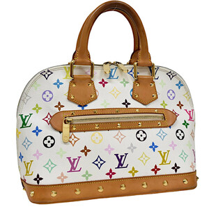 ルイヴィトン ハンドバッグ アルマPM ブロン モノグラム マルチカラー M92647 キャンバス×レザー レディース ホワイト LOUIS VUITTON