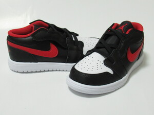 JORDAN 1 Low ALT TD 黒 赤 白 16cm ナイキ ジョーダン1 ロー ベビー NIKE マジックテープ ブラック ファイヤーレッド CI3436-063