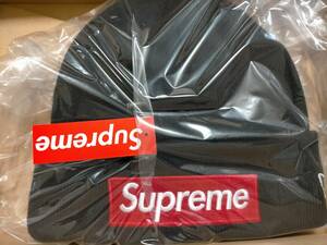 国内正規品　新品未使用　Supreme box logo beanie black シュプリーム　ボックス　ロゴ　ビーニー　黒