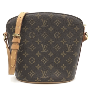 ルイヴィトン LOUIS VUITTON ドルーオ M51290 ショルダーバッグ モノグラム キャンバス ヌメ革 ブラウン