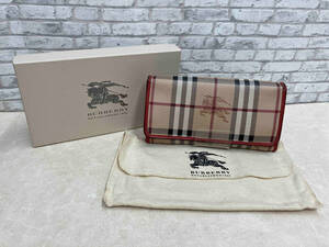 BURBERRY バーバリー 長財布 HAYMARKET COLOURS PENROSE CONTINENTAL WALLET 3870710 1 CADNIUM RED カード入れあり