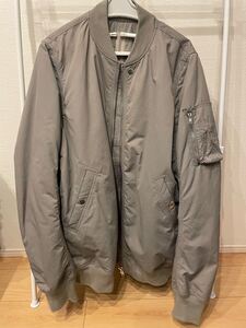 中古 | ダークシャドウ DRKSHDW 17AW イタリア製 WOVEN PADDED JACKET 中綿ボンバージャケット DU17F2760-MU グレー Rick Owens