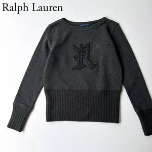 美品 RALPH LAUREN ラルフローレン トレーナー　スウェット トップス　ロゴワッペン　長袖 プルオーバー　レディース