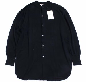 23SS 【タグ付き・新品・定価49,500円】Scye ギザコットン16GG バンドカラーシャツ size40 Dark-Navy 1123-11102 サイ