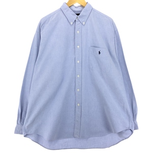 古着 ラルフローレン Ralph Lauren BIG SHIRT 長袖 ボタンダウンシャツ メンズXL相当 /eaa470542