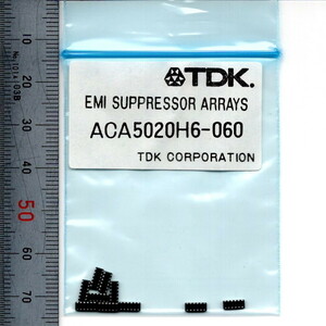 電子部品 TDK EMC/EMI対策部品 ACA5020H6-060 10個 60Ω(100MHz) 0.5Ω 250mA 0.8mmピッチ 6回路内蔵 チップインダクタ SMD ノイズ対策