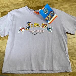 パウパトロール　半袖Tシャツ 130 パープル