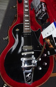 Gibson（ギブソン）Les Paul（レスポール） P90搭載モデル ミニハム ビグスビーB7 ブラック クールでカッコいいです　10年製と思われます