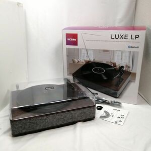 ION Audio レコードプレーヤー スピーカー内蔵 Bluetooth オートストップ USB へッドホン端子 アイオン Luxe LP ブラウン ジャンク a10010