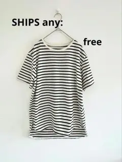 SHIPS any: ベーシック ボーダー 半袖Ｔシャツ　シップス