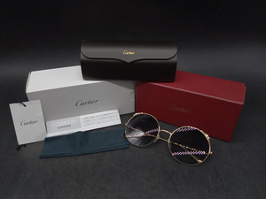 ▽ 【264】 カルティエ サングラス CT0149S-001 / Cartier パンサー パンテール ドゥ カルティエ アイウェア Eyewear 眼鏡 ラウンド