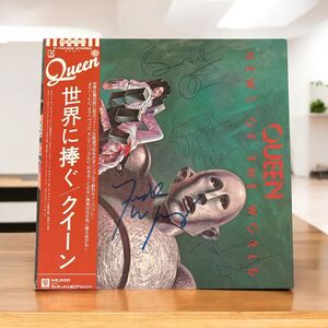 Queen クイーン Freddie Mercury フレディ・マーキュリー Brian May ブライアン・メイ Roger Tayl 直筆サイン入り LP レコード 送料無料