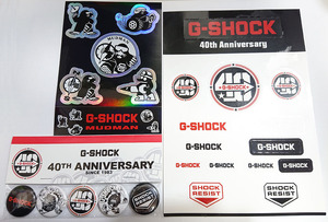 ▼G-SHOCK ステッカー 缶バッチ オリジナルセット　ジーショック