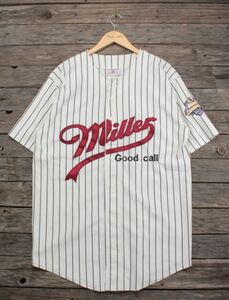 TEAMWORK製 Miller BBシャツ 「2005年ワールドチャンピオンホワイトソックス#1」 白ストライプ 表無し(L位)