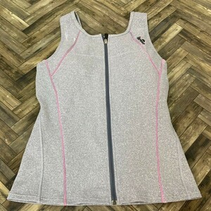 前WK141 ellesse エレッセ　水着　競泳　スイムウェア　セパレート　フルジップ　レディースM　グレー　クリーニング済