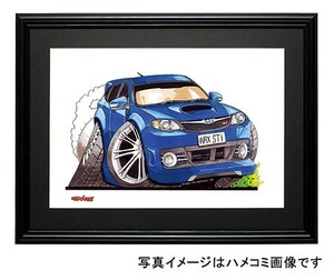 イラスト GHインプレッサ(WRX STi・青）