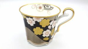 ●①Noritake あやみなも 夜桜金銀彩 ノリタケ ティー コーヒー カップ 洋食器 ブラック