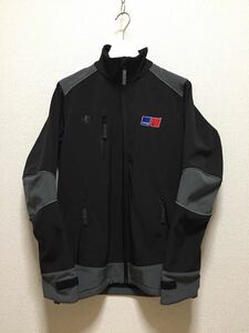 USA古着 HELLY HANSEN ヘリーハンセン 止水ジップ ワークウェア 裏フリース S 黒