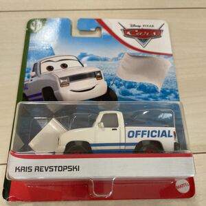 マテル カーズ カーズ クリス レヴストップスキー ミニカー MATTEL CARS KRIS REVSTOPSKI キャラクターカー 旗付き フラッグ