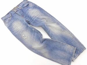 AMERICAN EAGLE アメリカンイーグル ダメージ加工 ストレート デニムパンツ size32/青 ■■ ☆ dkb3 メンズ