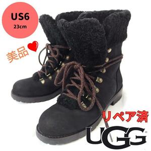 美品UGG【アグ】3ウェイ エンジニアブーツ 内ボア ショートブーツ 黒