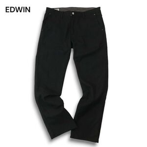 EDWIN エドウィン S404S 秋冬 裏起毛★ 防風 デニム パンツ ジーンズ Sz.33　メンズ 黒 日本製 バイク　A4B05612_B#Q