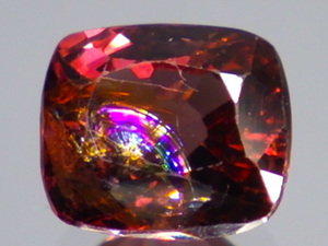 ★天然レッドスピネル・カット★虹入り★1.37ct/6.52mm★天然石尖晶石★ルース裸石鉱物宝石ジェムストーン★Spinel GEM ケース入れ kamesan