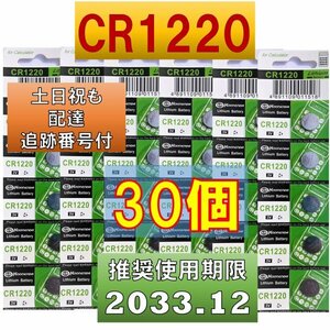 CR1220 30個 リチウムボタン電池 使用推奨期限 2032年12月 コンサートリングライト リングライトスター fa