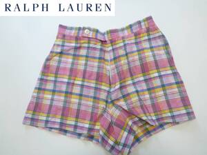 美品 RALPH LAUREN｜ラルフローレン★チェック柄　ショートパンツ　S相当