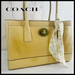 COACH コーチ ハンドバッグ レザー A4 ベージュ カバン