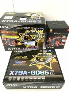 【開封済未使用品】msi X79A-GD65 8D Frio Adv CPUクーラー同梱セット ミリタリークラス メインボード　yg6