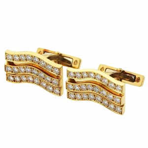 Cartier カルティエ ダイヤ 3Row カフス K18 750 YG イエローゴールド 31280453