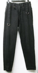 B Yohji Yamamoto SAMPLE STRETCH BLACK DENIM PANTS（ B ヨウジヤマモト サンプル ストレッチ ブラック デニム パンツ レア ワイズ LIMI