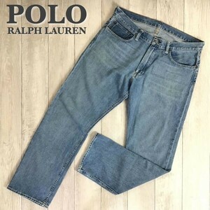 ★USA直輸入!!★正規品★メキシコ製★【Polo Ralph Lauren ポロ ラルフローレン】ストレート デニム パンツ ジーンズ[メンズ 35/32] K-925