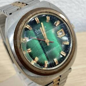 稼働 / TISSOT ティソ SEASTAR シースター グリーン 腕時計 自動巻き グリーン文字盤 カットガラス アンティーク ヴィンテージ