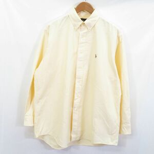 90s Ralph Lauren YARMOUTH ストライプ オックスフォード シャツ size16.5-34/ラルフローレン USA 古着 0505