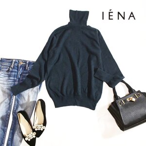 美品 カシミヤ 100% イエナ IENA ■ 冬 真冬 タートルニットセーター カシミヤセーター ダークグリーン 緑 F カシミア カシミヤ100%