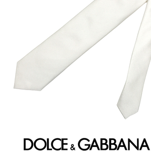 DOLCE&GABBANA ネクタイ ブランド ドルチェ＆ガッバーナ シルク ホワイト【剣先幅：6cm】gt149e-g0ub1-w0001