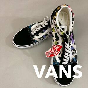 【新品未使用】【タグ付き】バンズ VANS レオパード ヒョウ柄 ローカット LOW マルチ グラデーション サーフライン 紐 ブラック 28.5cm @★