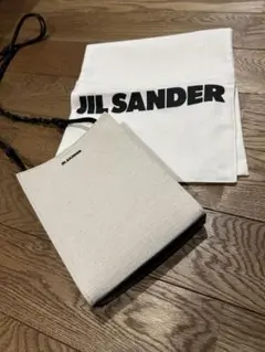 JIL SANDERジルサンダー　ボディバッグ　キャンバス×れレザー