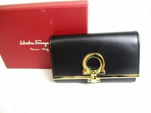 【未使用保管品】 サルバトーレ フェラガモ Salvatore Ferragamo ガンチーニ ゴールド金具 レザー 6連 キーケース メンズ レディース