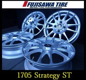 【1705】T7011184◆Strategy ST◆14x4.5J 4穴 PCD100 +45◆4本 N-BOX タント デイズなど