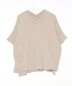 「ZUCCa」 Vネックニット M size ベージュ レディース