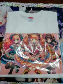 AIの美少女プレートプリントTシャツ