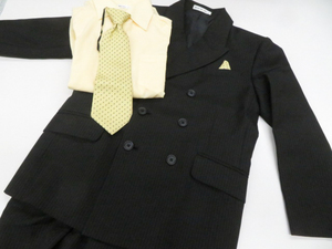 《京都一輝堂》【1円～】【その他】 子供服 男の子 フォーマルスーツ 130サイズ 5点セット 24w-7153