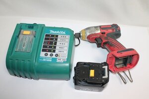 中古 makita 充電式インパクトドライバ セット TD123D 急速充電器 DC18RB バッテリ BL1430 DC14.4V 3.0Ah マキタ USED品 電動工具