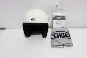 H078H 106 SHOEI ショウエイ J・O ジェイオー ジェットヘルメット オフホワイト Mサイズ(57cm) 本体・袋・取説のみ 中古品